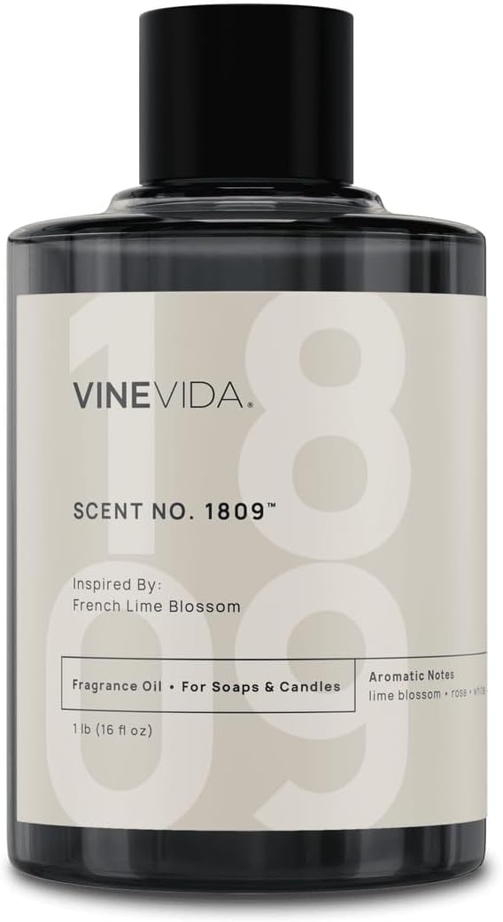 VINEVIDA [16oz] French Lime Blossom Fragrance Oil for Candle Making - Natural Candle Oil Scents - Soap Making Essential Oil - Made in USA