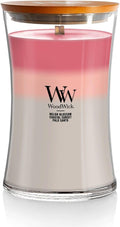 WoodWick Shoreline Trilogy Gifts for Women and Men, 21.5 oz Large Hourglass Trilogy Candle with Crackling Wick