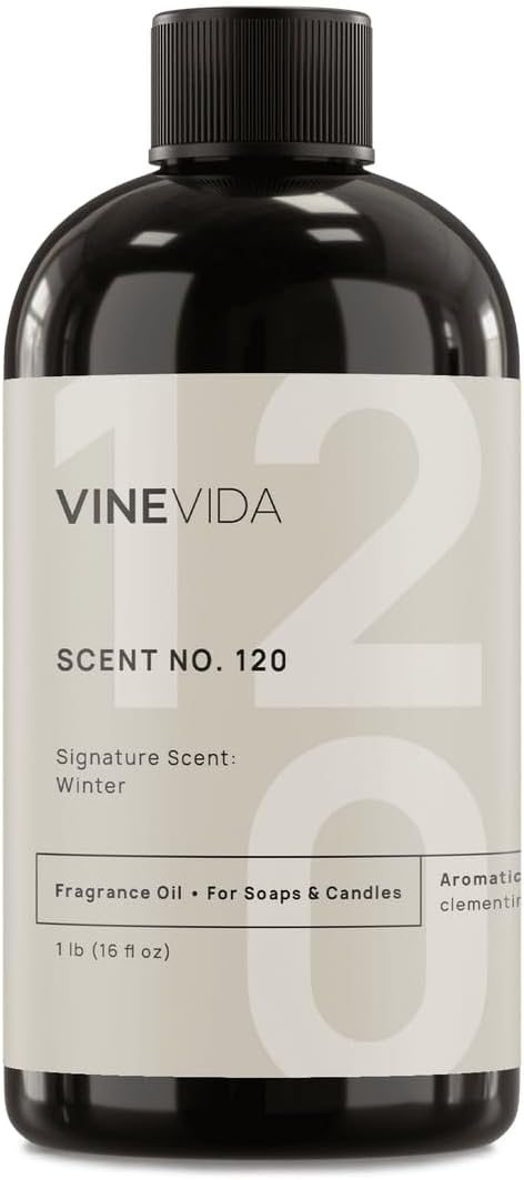 VINEVIDA Scent NO. 120 Fragrance Oil - 16oz (1lb) - Signature Winter Scent for Candle & Soap Making - Made in USA