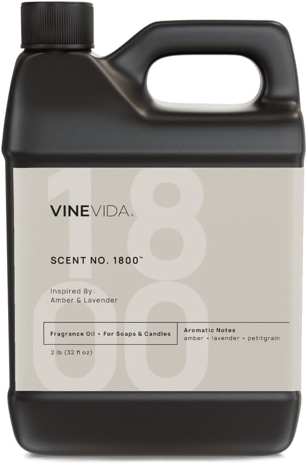VINEVIDA [32oz] Amber & Lavender Fragrance Oil for Candle Making - Natural Candle Oil Scents - Soap Making Essential Oil - Made in USA