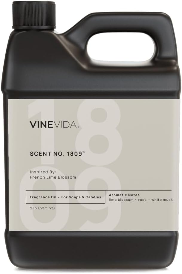 VINEVIDA [32oz] French Lime Blossom Fragrance Oil for Candle Making - Natural Candle Oil Scents - Soap Making Essential Oil - Made in USA