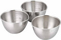 Shimomura 28867 28867 Bowl, 9.1 fl oz (270 ml), Set of 3, Comes with Pourer, Graduated Marks, Dishwasher Safe, Convenient Preparation, Small Divided Bowl, Container, Stainless Steel