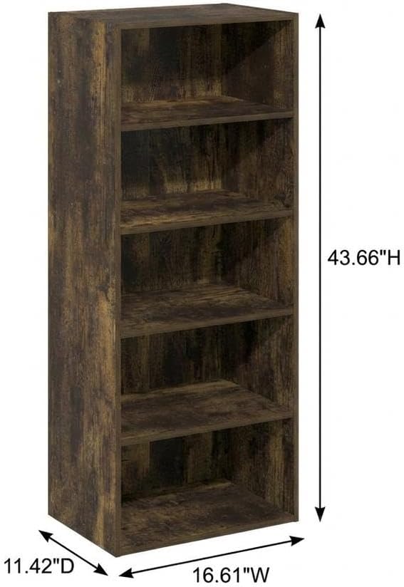 Furnifact Amber Pine Bookcase with Modern Design, Sturdy Wood Construction, Sleek Finish, and Efficient Storage for Living Room or Office
