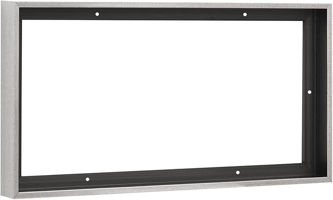 Pixy Canvas Floater Frame 32x40 for 1-1/2 (1.5) inch Deep Canvas Paintings/Canvas Prints/Wood Canvas Panels/Wall Art/Wall Decor/Home Decor/Artwork (Antique Silver, 32 x 40 inch, Landscape)