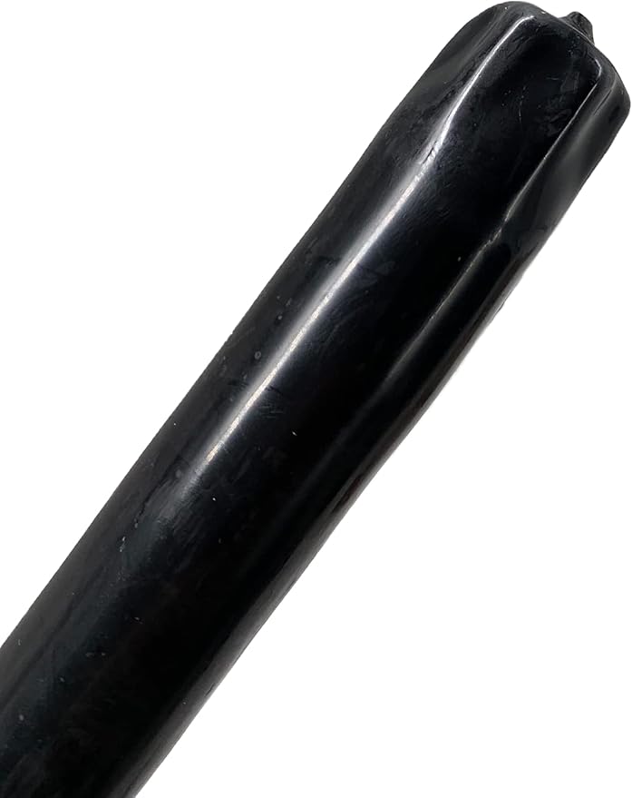 D'light Online Elegant 10" Black Tie Taper Candles Premium Quality- Unscented, Hand-Dipped Tapered Candles, Dripless and Smokeless - Set of 12 (10 Inch, Black Tie)
