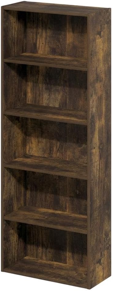 Furnifact Amber Pine Bookcase with Stylish Wooden Shelves, Durable Construction, Modern Design, Perfect for Living Room, Home Office, and Bedroom Storage