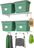 StoreYourBoard Heavy Duty Garage Shelf Wall Mount 1ft x 4ft – Wall-Mounted Shelving for Storage & Organization – Heavy Duty Garage Shelves for Tools, Bins, & Equipment – Holds 400 lbs - White