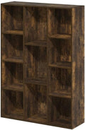 Furnifact Amber Pine Bookcase Elegant Storage Solution with Durable Wood Construction, Spacious Shelving for Living Room, Office, or Bedroom