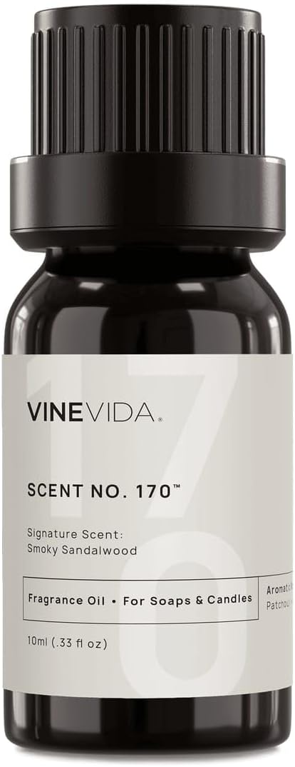VINEVIDA [10 ml] Smoky Sandalwood; Fragrance Oil for Candle Making and Soap Making - Premium Candle Scents for Soy Candles