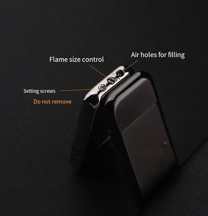 NIVEK Slim Compact Lighter, Ultra Thin, Small Portable, Soft Flame Refillable for Men Women (Sandy Silver)