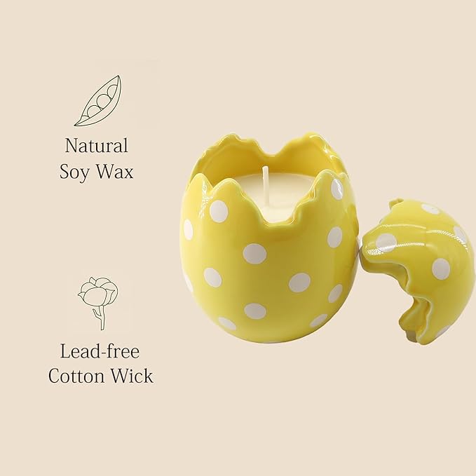Easter Decorations - Easter Eggs Scented Candle, Easter Gifts for Women, Vanilla Candles(8.5oz)