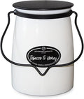 Milkhouse Candle Company - Tobacco & Honey - Creamery Collection - 22oz Single Cotton Wick Soy Candles with Beeswax - Long Burn Time, Made in The USA - Non Toxic, Premium Scented Candles