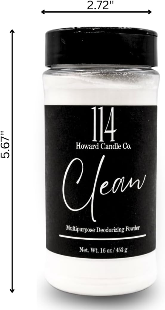 16 oz. Powerful Clean Linen Fabric & Upholstery Deodorizer & Freshener. Home Odor Eliminator For Strong Odor. Pet Safe. Vacuuming Powder Use for Furniture,Carpet,Rug,Mattresses,Cat Litter