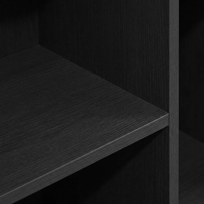 Furnifact Blackwood Bookcase with 1 Shelf, Manufactured Wood Construction, Stylish and Space-Saving Design for Home and Office Storage