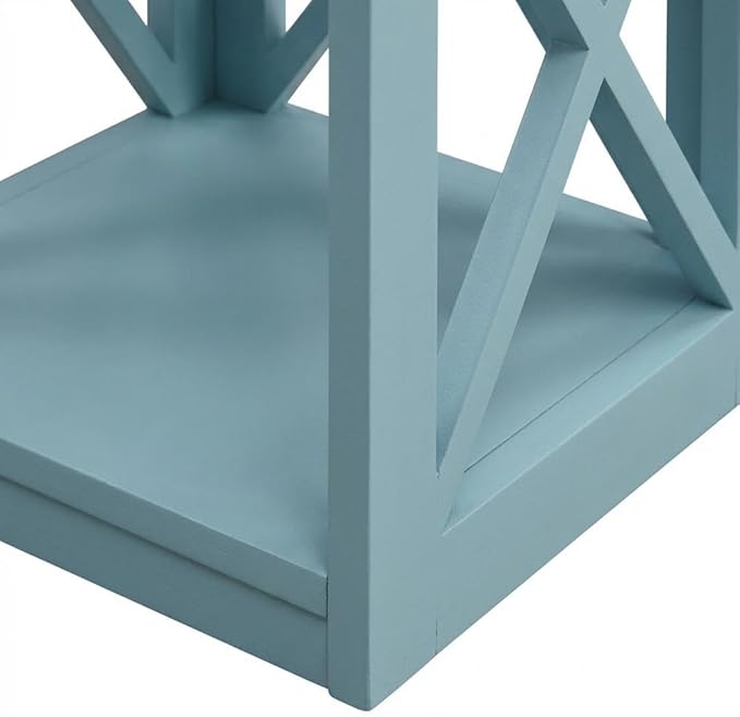 Furnifact Sea Foam 5-Tier Corner Bookcase with Durable Non Lead Base Paint Ideal for Living Room, Office, Commercial Spaces