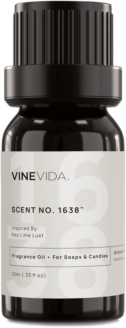 VINEVIDA [10mL] Key Lime Lust Fragrance Oil for Candle Making - Natural Candle Oil Scents - Soap Making Essential Oil - Made in USA