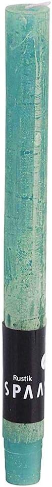 Spaas 12 x 12 Rustic Unscented Household Candles, Paraffin Wax Emerald Green, D 21 mm x H 250 mm