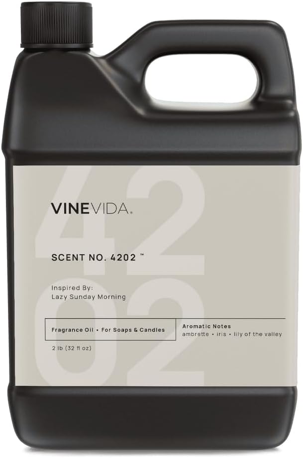 VINEVIDA [32 Oz] Scent NO. 4202 Inspired by Lazy Sunday Morning | Premium Fragrance Oil for Candle Making & Soap Making | Candle Scents for Soy Wax | Scented Oils for Car Freshies & Bath Products