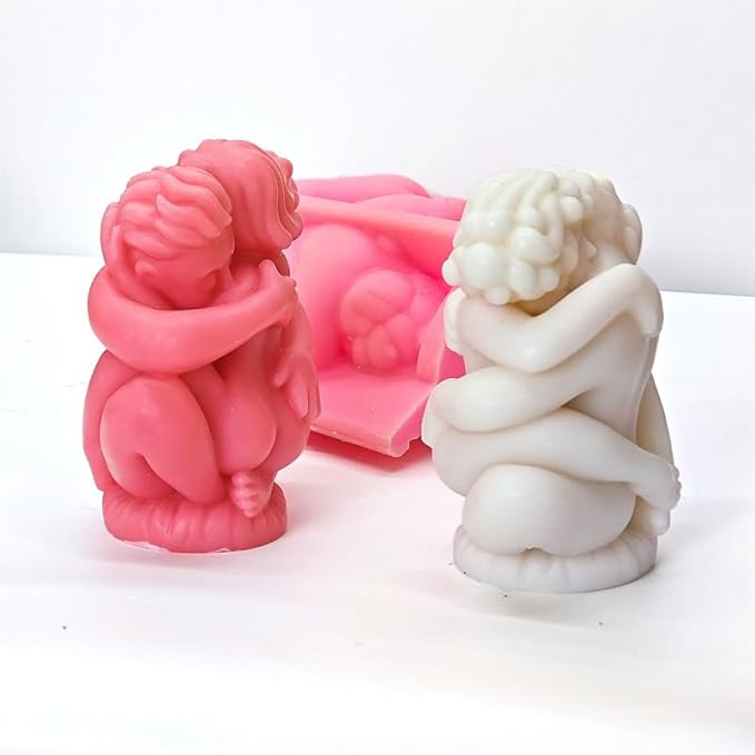 Embracing Couples Molds for Resin, Lovers Hugging Candle Mold for Soap Wax DIY Handcraft, Lovers Resin Mold Gift Wedding Party Home Dinner Festive Days Car Ornament