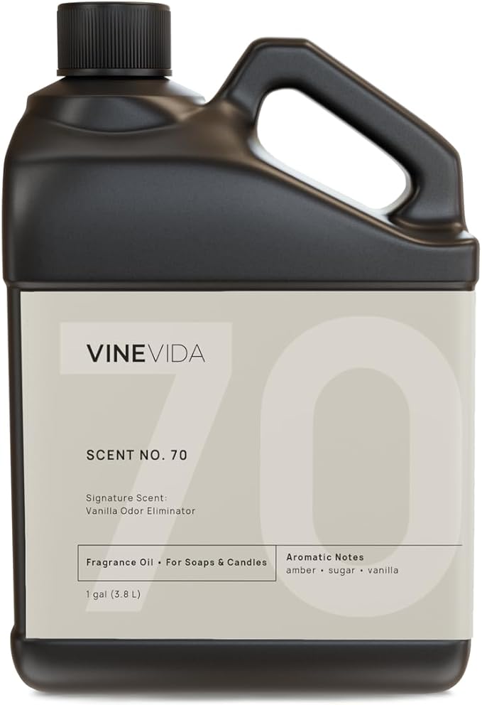 VINEVIDA Vanilla Odor Eliminator - 128oz Natural Fragrance Oil for Candles & Soap - Made in USA