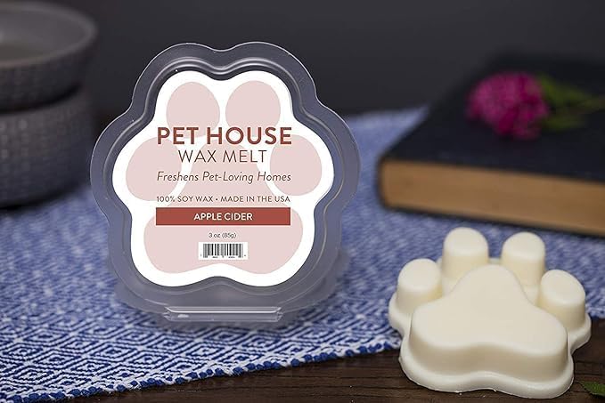 Pet House Vanilla Sandalwood, Vanilla Creme Brulee Scented Wax Melts - Long-Lasting Plant Based Soy Wax Melts Pet Friendly Pack of 2