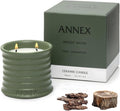 Annex Oud and Agarwood Luxury Scented Candle - 8oz Handmade Ceramic Jar Candle - 50hr Clean Burn, 100% Non-Toxic Soy Wax, Aesthetic Home Decor Winter Gift for Men and Women - Sandalwood & Amber