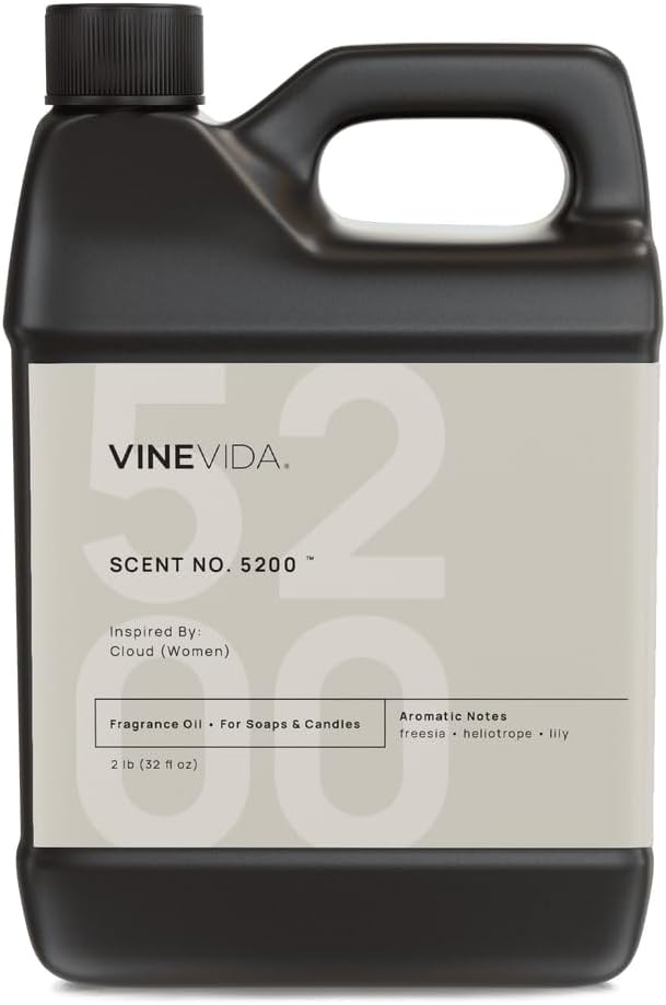 VINEVIDA [32oz] Cloud (Women) Fragrance Oil for Candle Making - Natural Candle Oil Scents - Soap Making Essential Oil - Made in USA