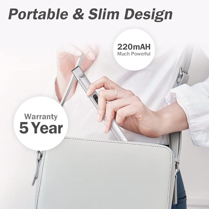 Electric USB Rechargeable Arc Plasma Electronic Windproof Flameless Long Lighter with Safety Switch Hook - White & Silver