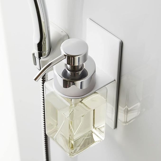 Yamazaki Industries 5226 Magnetic Dispenser Holder, Foam Type, White, Approx. W 2.8 x D 3.3 x H 6.7 inches (7 x 8.5 x 17 cm), Tower, Floating Storage, Easy Installation
