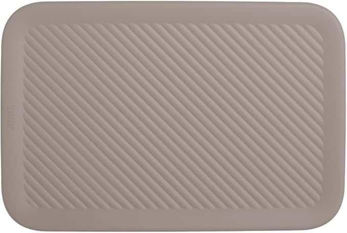 Superio Ribbed Collection Lid for Decorative Plastic Basket Open Home Storage Bins Organizer Baskets, Medium Taupe - for Organizing Closet Storage Bins for Shelves Drawer Shelf 5 Liter