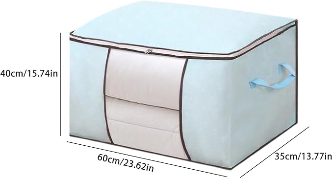 Generic Heavy Duty Moving Bags, Moving Boxes with Reinforced Handles ＆ Premium Double Zippers, 2024 New Storage Tote for Space Saving, Packing ＆ Moving Storage, Light Blue