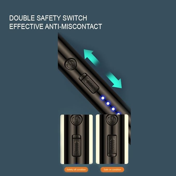 Rechargeable Electric Lighter, USB Plasma Flameless Windproof, 360 Degree Flexible Hose, Stainless Steel for Kitchen Gas Stove Candles Fireworks