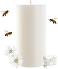 White Natural Beeswax Pillar Candles-28 Hours Burn Time 100% Pure Beeswax Candles | Organic Bees Wax for Home, Prayer, Christmas, Party | Unscented, Smokeless, Dripless 1 Pack (2×4 inch)