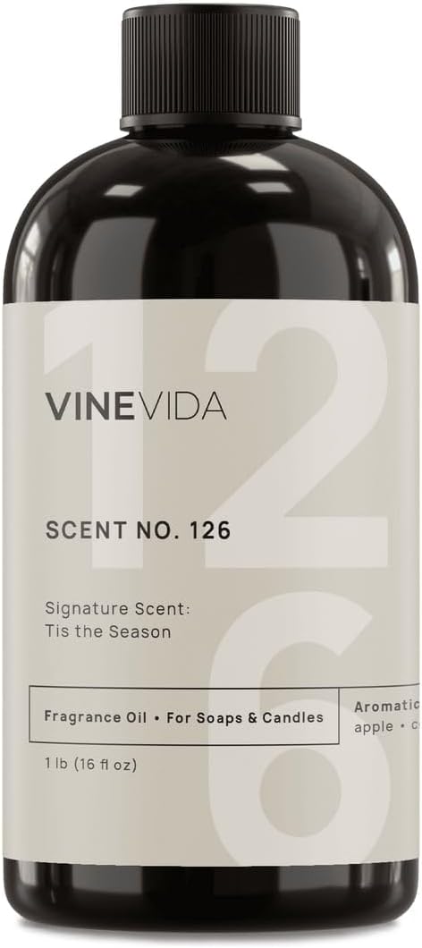 VINEVIDA Scent NO. 126-16oz (1lb) Signature 'Tis The Season' Fragrance Oil for Candle & Soap Making - Made in USA