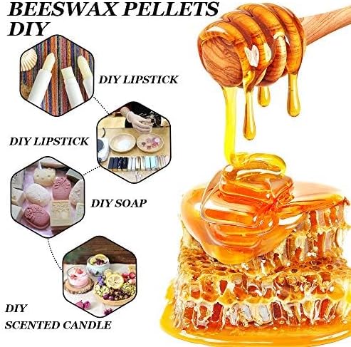 White Beeswax Pastilles, Beeswax Pellets for Candle Making, DIY Projects (6 LB)