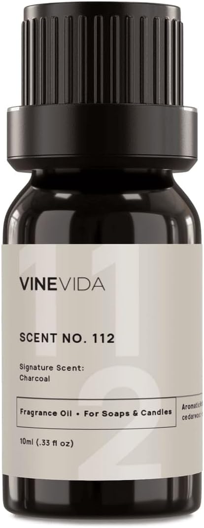 VINEVIDA [10 ml] Charcoal; Fragrance Oil for Candle Making and Soap Making - Premium Candle Scents for Soy Candles