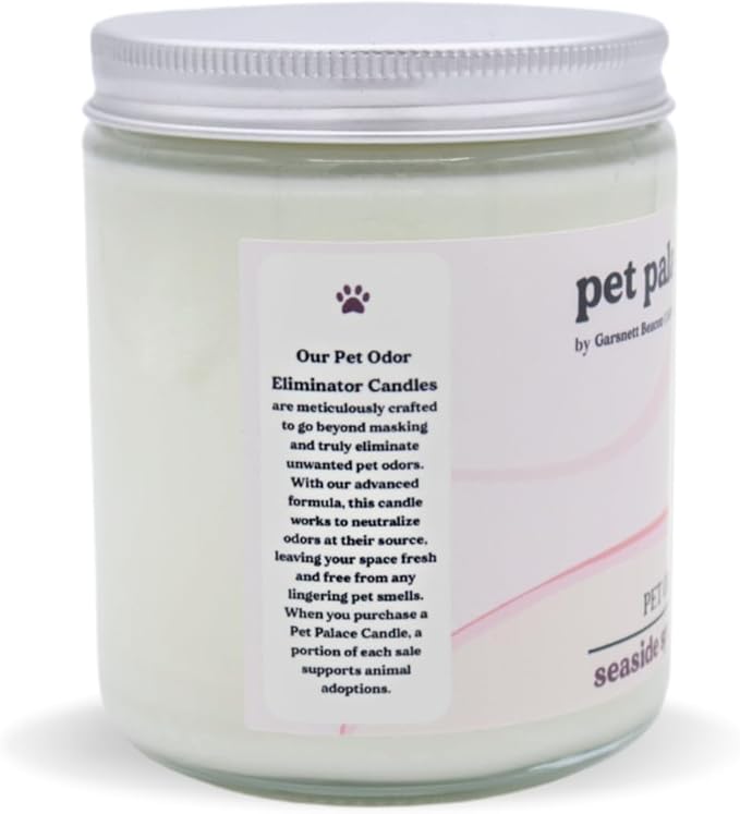 Pet Palace Candles - Odor Eliminator Candle, Incredible Scents - 100% Soy - Neutrolizer Eliminates Odors from Pets, Smoke, Urine, and More. Eco-Friendly and Non-Toxic (Seaside Spa)