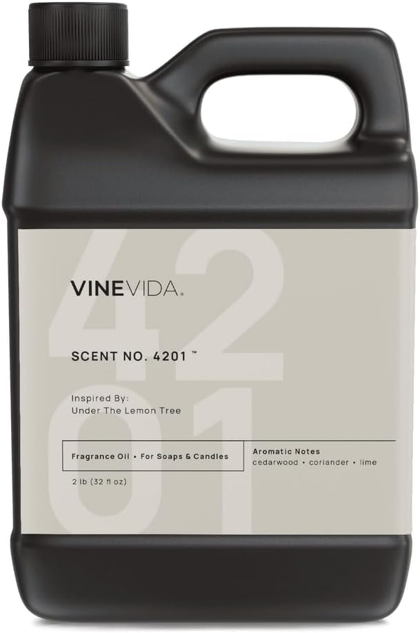 VINEVIDA [32 Oz] Scent NO. 4201 Inspired by Under The Lemon Tree | Premium Fragrance Oil for Candle Making & Soap Making | Candle Scents for Soy Wax | Scented Oils for Car Freshies & Bath Products