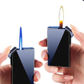 Lighter with Two Flames, Switchable Torch Lighter and Soft Flame Lighter,Creative Boyfriend Gift Personality(Black) Do not Carry butane-1pc