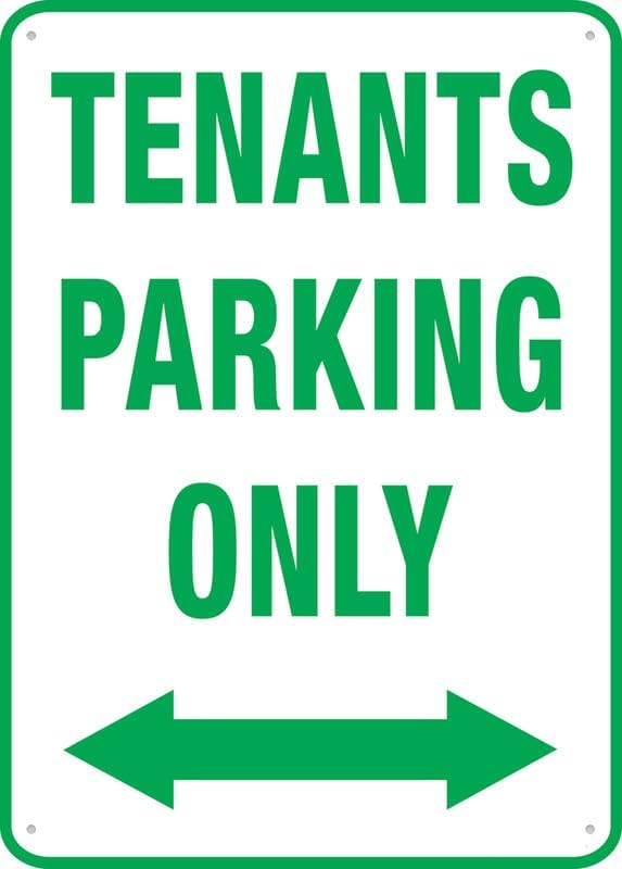 Tenants Parking Only Two Way Arrow Sign For Business 8""X12"" Rust Free Aluminum Uv Printed,4 Pre-Drilled Holes.Durable/Weatherproof