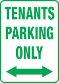 Tenants Parking Only Two Way Arrow Sign For Business 8""X12"" Rust Free Aluminum Uv Printed,4 Pre-Drilled Holes.Durable/Weatherproof