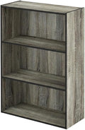 Furnifact French Oak Bookcase with Durable Wood Construction, Modern Design, Elegant Storage Solution, Ideal for Living Room, Office, or Bedroom