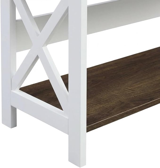 Furnifact Driftwood White 5-Tier Bookcase with Drawer, Durable MDF and Particle Board Construction, Melamine Finish, Stylish Storage Solution