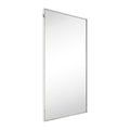 TEHOME Chrome Bathroom Vanity Mirror with Squared Corners, 24x40'' Silver Rectangle Stainless Steel Metal Framed Mirror for Bathroom