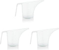 Funnel Pitcher for Soap Making, Large Capacity Easy Pour Container with Long Spout, Soap Making Supplies, Bakeware Mold, Candle, Microwave Safe, 4 Cups, 32 Ounces, 1000 ml - Set of 3