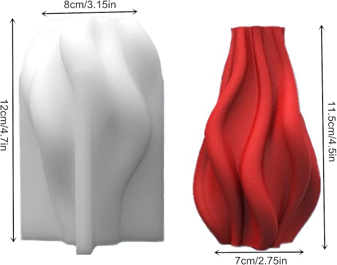 Irregular Cylinder Silicone Candle Mold, Geometric Pillar Candle Soap Mold Fondant Chocolate Cake Baking Mould Plaster Clay Resin Epoxy Mold