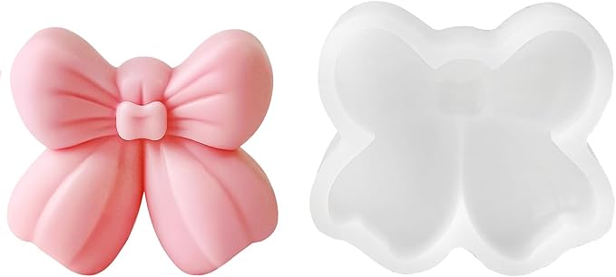 Candle Mold for Candle Making, 3D Silicone Mold for Resin Casting DIY Plaster Polymer Clay Home Decoration (Bow)