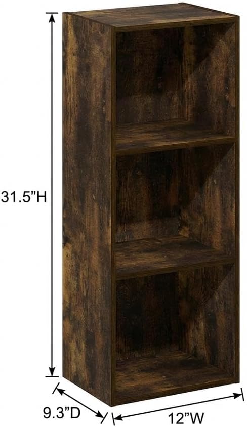 Furnifact Amber Pine Bookcase with Sturdy Wood Construction, Spacious Open Shelves, Modern Design, Durable and Stylish for Home or Office Decor
