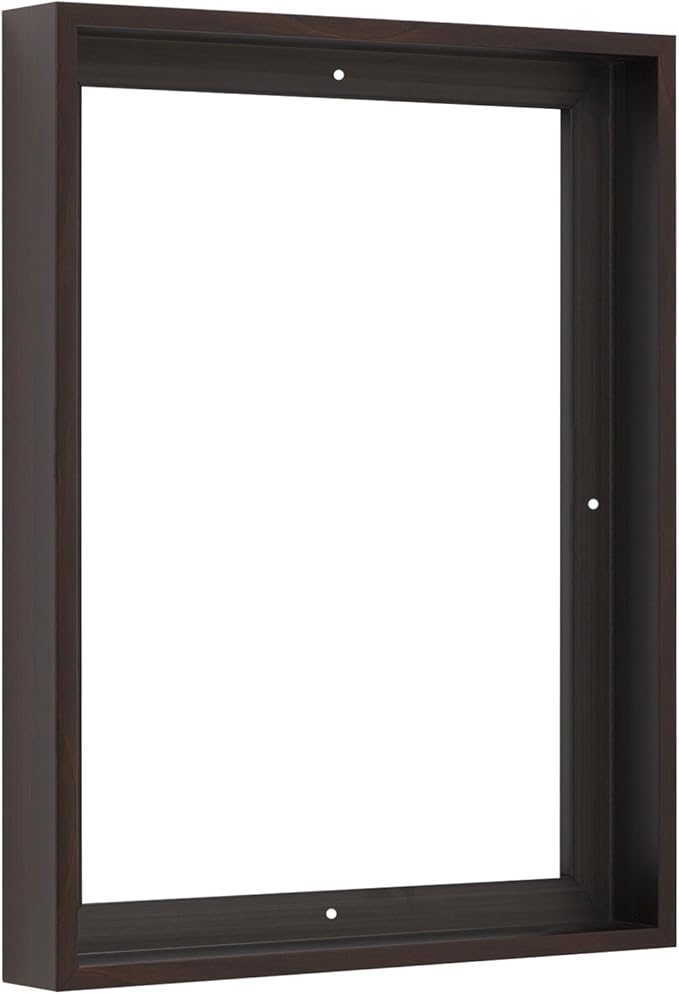 Pixy Canvas Floater Frame 8x24 for 1-1/2 (1.5) inch Deep Canvas Paintings/Canvas Prints/Wood Canvas Panels/Wall Art/Wall Decor/Home Decor/Artwork (Dark Walnut, 8 x 24 inch, Portrait)