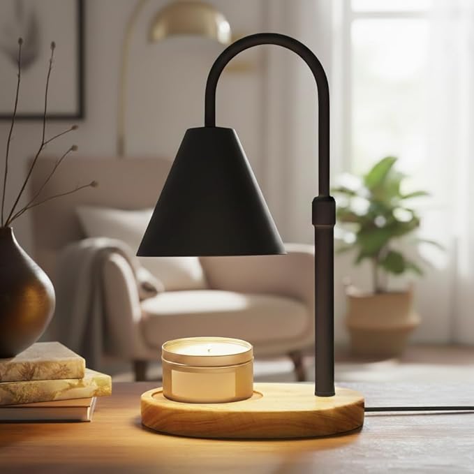 Candle Warmer Lamp with Timer & Dimmable Light – Adjustable Height Candle Melter for Jar Candles – Cozy Home Décor, Christmas, Birthday & Housewarming Gift Ideas for Women, Mom, Sisters, and Friends